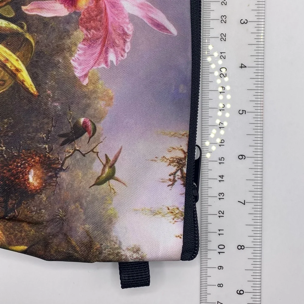Pink Lily & Hummingbird Cosmetic Bag.
